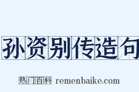 孙资别传造句是什么意思的图片